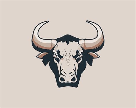 Premium Vector | Red bull head logo design