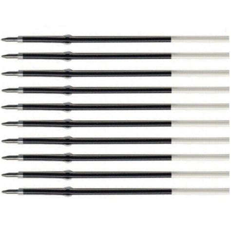 10 x Black Ballpoint Biro Pen Ink Refill 107mm / 10.7cm Replacement ...