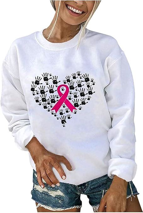 Breast Cancer Shirts for Women Long Sleeve Survivor Awareness T-Shirt ...