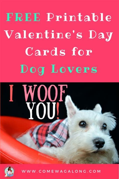 FREE Printable Valentine's Day Cards for Dog Lovers | Valentines printables free, Printable ...