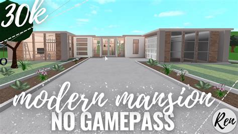 30k Bloxburg no gamepass modern mansion - YouTube