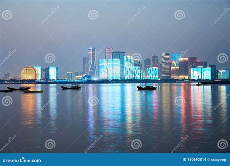 Hangzhou Skyline, Zhejiang, China Stock Photo - Image of qianjiang, developed: 150692814