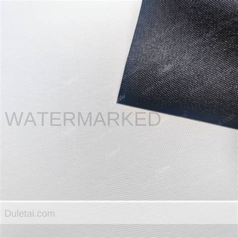 Projector screen material with double side PU coating