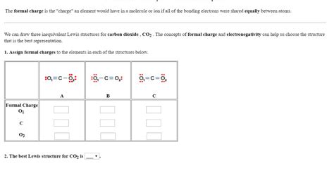 Solved The formal charge is the "charge" an element would | Chegg.com