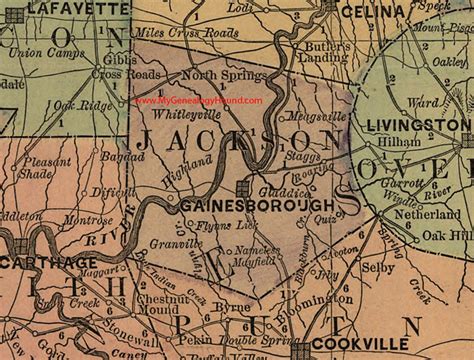 Jackson County, Tennessee 1888 Map