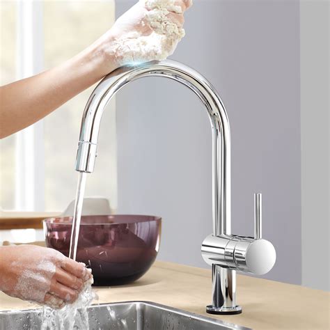 Grohe Minta Touchless Single Handle Single Hole Standard Kitchen Faucet ...