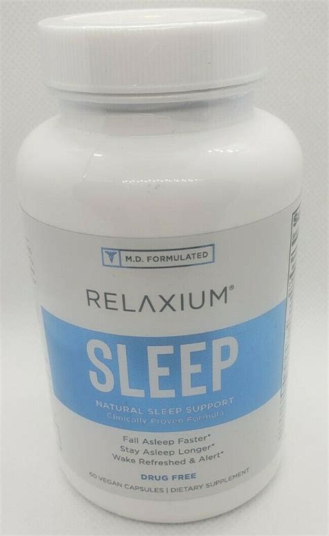 RELAXIUM SLEEP Natural Sleep Support 60 Vegan Capsules, Sealed/New, Exp ...