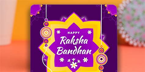 Yellow-Purple Themed Happy Raksha Bandhan Printed Acrylic Table Top | Rakhi Special in Jaipur ...