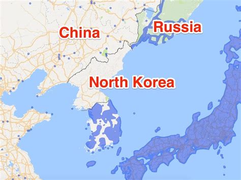 North Korea On World Map