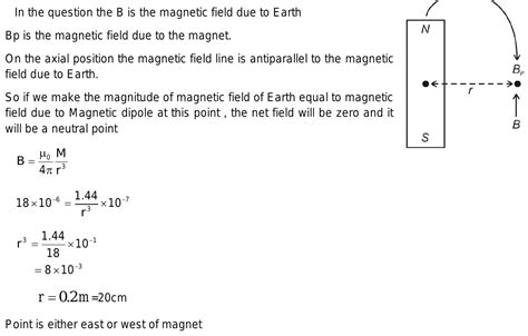 A bar magnet of magnetic moment 1.44 Amp is placed on a horizontal table with its north pole ...