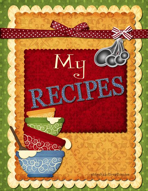 6 Best Images of Recipe Cookbook Cover Printables - Printable Recipe ...