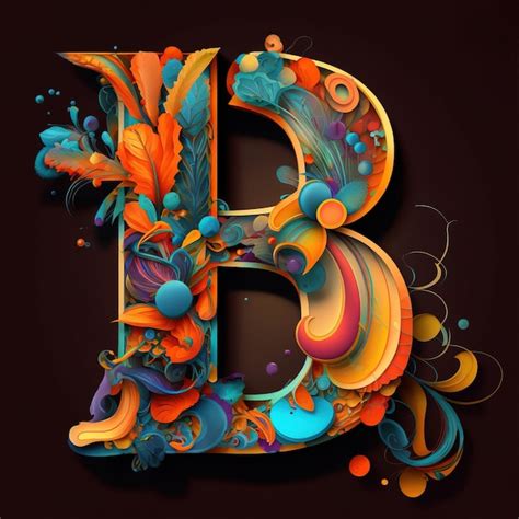 Premium AI Image | Logo of a letter in colorful