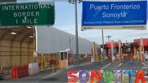 Border Crossing Lukeville to Sonoyta heading to Puerto Peñasco- Hastle Free crossing - YouTube