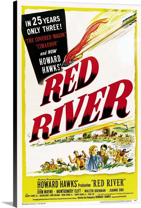 Red River - Movie Poster Wall Art, Canvas Prints, Framed Prints, Wall ...