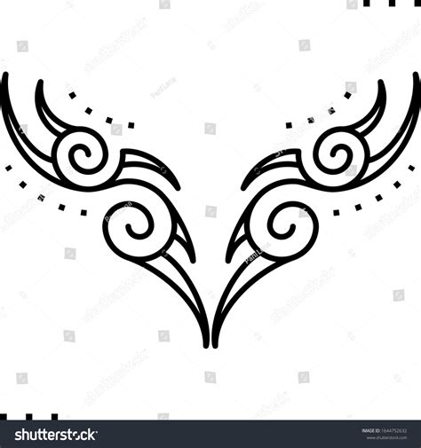 Scrolls Tattoo Line Art Icon Stock Vector (Royalty Free) 1644752632 ...