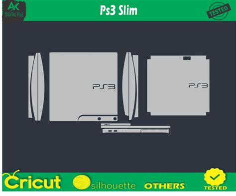PS3 Slim Skin Vector Template - AK Digital File