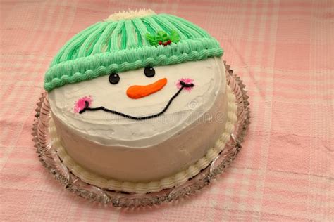 Snowman Birthday Cake stock image. Image of christmas - 108831261