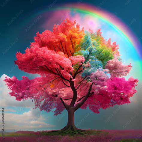 Colorful Family Tree Background