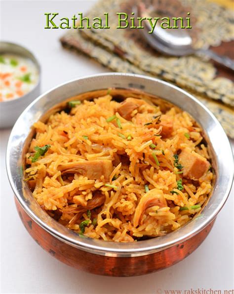 Kathal biryani recipe, Raw Jackfruit biryani - Raks Kitchen