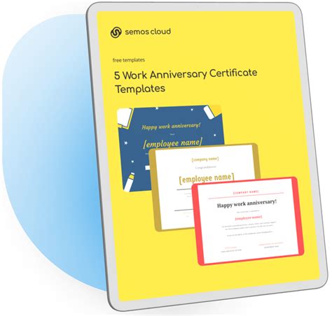 Work Anniversary Certification Templates