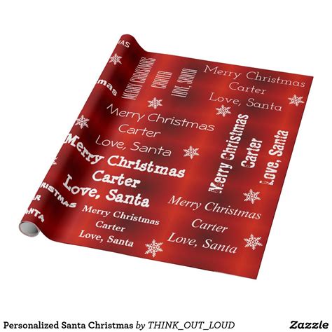 Personalized Santa Christmas Wrapping Paper | Zazzle.com | Christmas wrapping paper, Wrapping ...