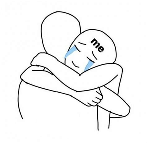 me hugging meme template | Cute doodles drawings, Drawing meme, Hug meme