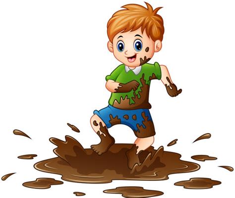 Top 60 Kids Playing Mud Clip Art, Vector Graphics and Illustrations - iStock