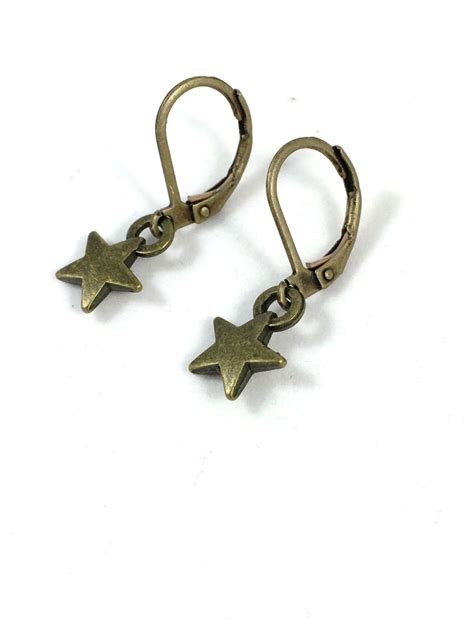 Star Earrings Star Dangle Earrings Star Drop Earrings Star | Etsy