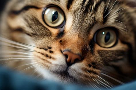 Cat S Face with Expressive Eyes. Pets and Lifestyle Concept Stock Photo ...