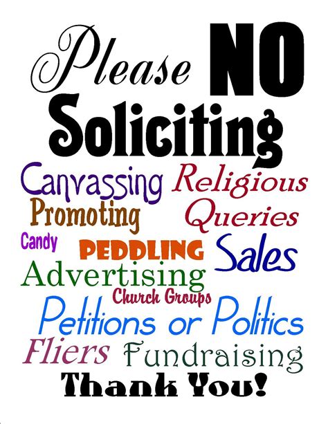 Funny No Soliciting Sign Printable