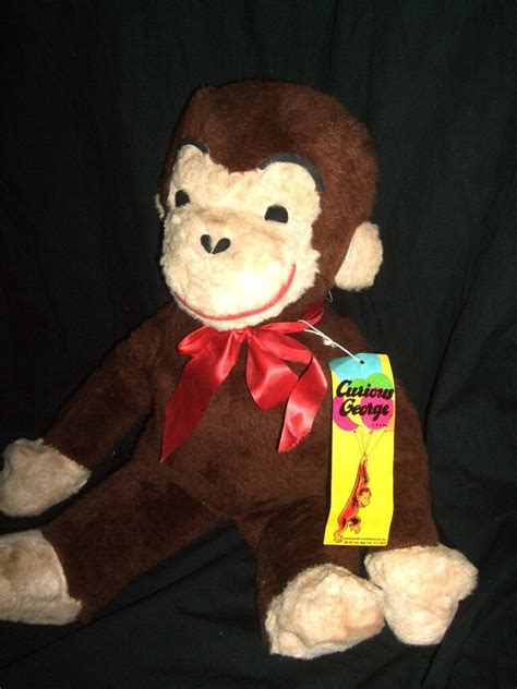 1971 Curious George Stuffed Animal with Tags by saltsmansoap