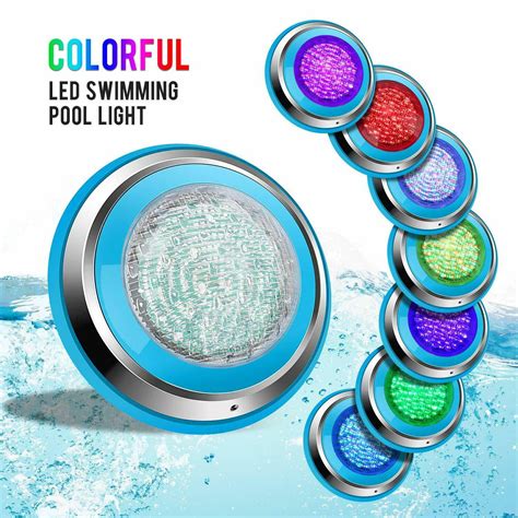 LED Pool Light, Waterproof IP68 47W RGB Swimming Pool Lights Multi ...