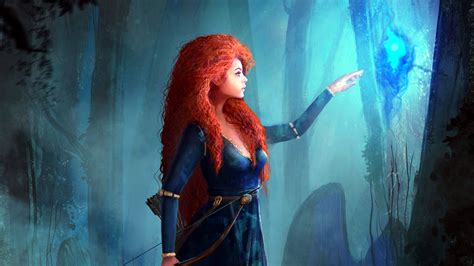 Download Disney Brave Merida And The Wisps Wallpaper | Wallpapers.com