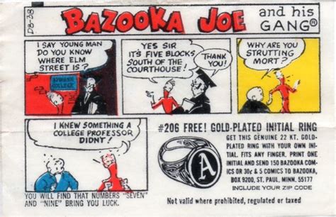 Bazooka Joe Comics 1968 | Comics, Bazooka, College professor