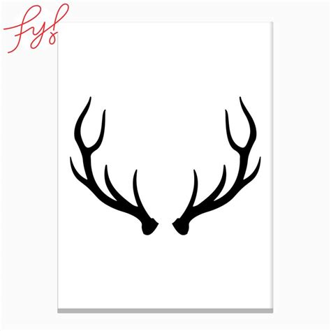 Black Antlers Canvas Print | アイデア, 鹿, タトゥー