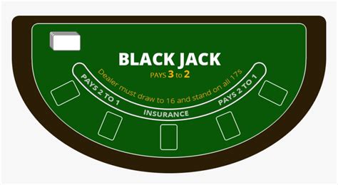 Blackjack Table Png - Black Jack Table Template, Transparent Png - kindpng