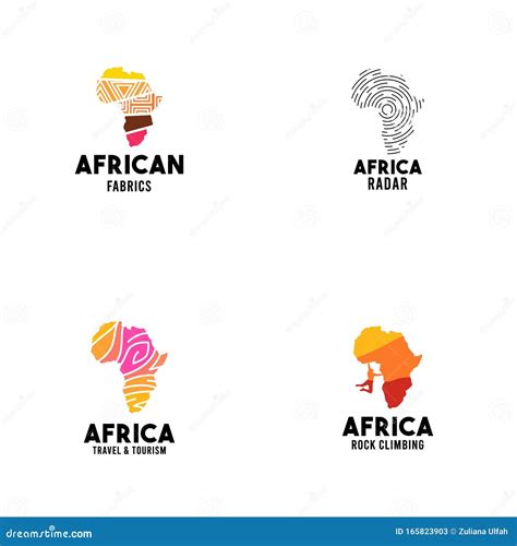 Flat Africa Logo Design Stock Image Stock Vector - Illustration of card, creative: 165823903