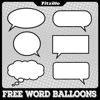 Royalty Free Comic Style Word Balloons Clipart Bubbles! | Balloon words, Clip art, Balloon clipart