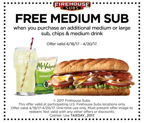 Firehouse Subs BOGO Sub Coupon For June 15 | Free Printable Coupons for 2019