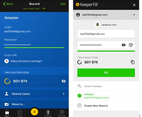 Integrated Two-Factor Authentication (2FA) Codes with Keeper