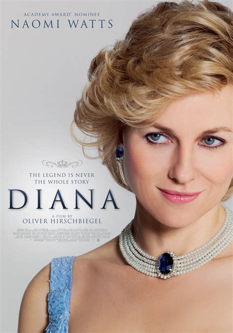 Naomi Watts als Prinses Diana in Diana poster op MoviePulp