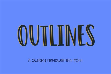 Outlines - a fun quirky handwritten font