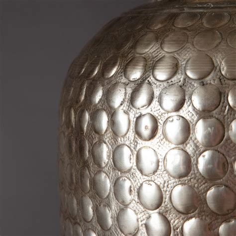 A Pair of Large Silvered Punched Metal Lamps | BADA