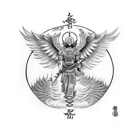 Details more than 74 archangel michael tattoo drawings super hot - in ...