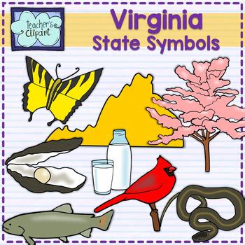 Virginia state symbols clipart by Teacher's Clipart | TpT