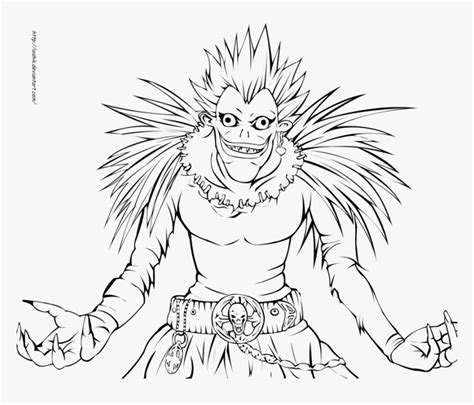 Transparent Death Note Png - Death Note Ryuk Drawing, Png Download , Transparent Png Image - PNGitem