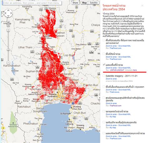 Thailand Flooding Area November 2011 - Tha Mai