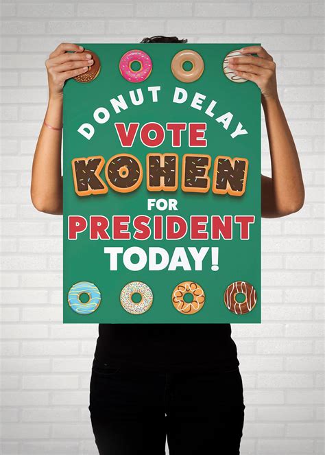 Donut Delay Vote Today School Election Poster // 18x24 - Etsy