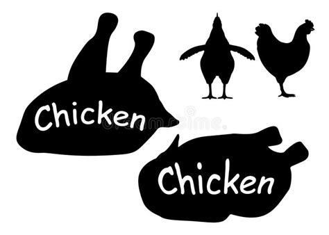 Chicken Carcass and Chicken Logo. Stock Vector - Illustration of vector ...