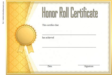 Editable Honor Roll Certificate Templates 7 Best Ideas intended for ...